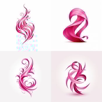breast cancer logos with transparent background photo
