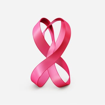 breast cancer ribbon with transparent background photo