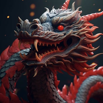chinese new year dragon high quality 4k ultra hd photo
