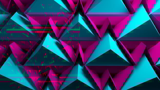 different shapes pattern in the style of vapor wave photo