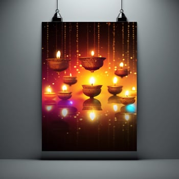 diwali poster with white background high quality photo