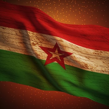 flag of Burkina Faso Upper Volta high photo