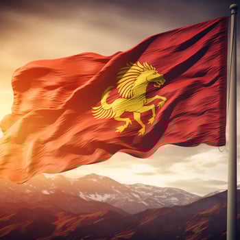 flag of Kyrgyzstan high quality 4k ult photo