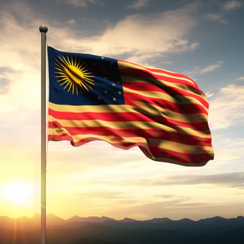 flag of Malaysia high quality 4k ultra photo
