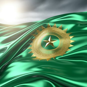 flag of Turkmenistan high quality 4k u photo