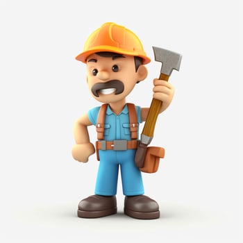 labour day worker with white background high quality photo