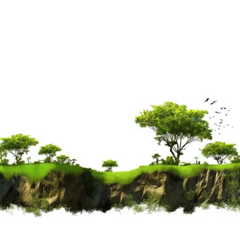 land scaping with white background high quality ultra photo
