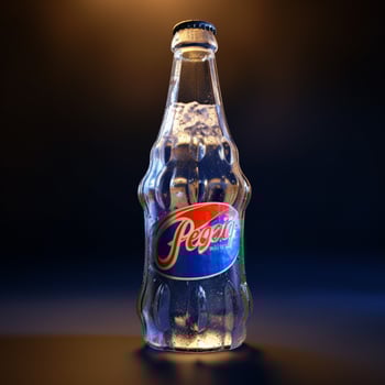 product shots of Crystal Pepsi high quality 4k u photo