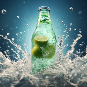 product shots of Mountain Dew Baja Blast high qu photo