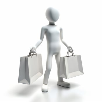 shopping with white background high quality ultra photo
