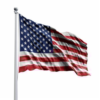 usa flag with white background high quality ultra photo