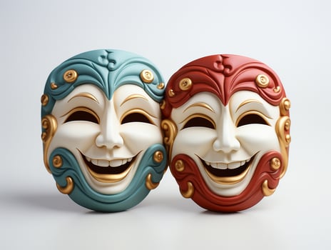 Ai Generated theater masks photo