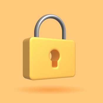 3d illustration of padlock photo