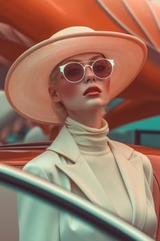 Ai Generative Photo portrait of a fashion women