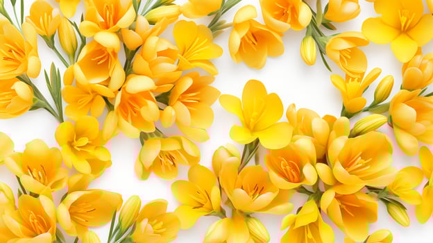 Freesia flower patterned background. Flower texture background. Generative AI photo