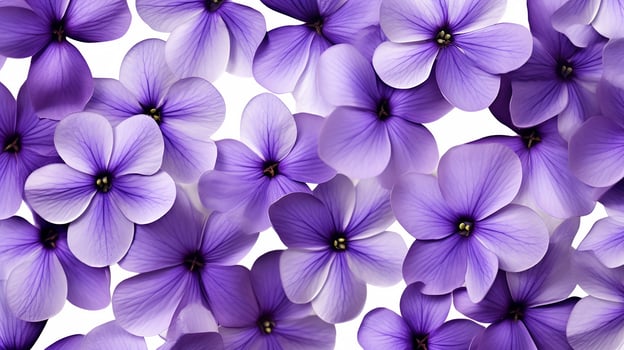 Violet flower patterned background. Flower texture background. Generative AI photo