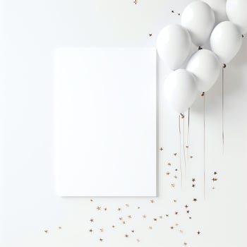 Simple outline birthday white background photo