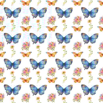 Butterfly seamless pattern photo