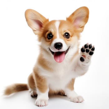 Love dogs couple in isolated white background photo