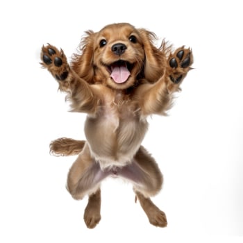 Lovey dogs in isolated white background photo