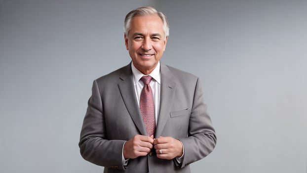 portrait of a smiling businessman .Generative AI photo