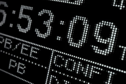Macro shot-display of the broadcast video recorder photo