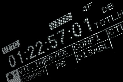 Macro shot-display of the broadcast video recorder photo