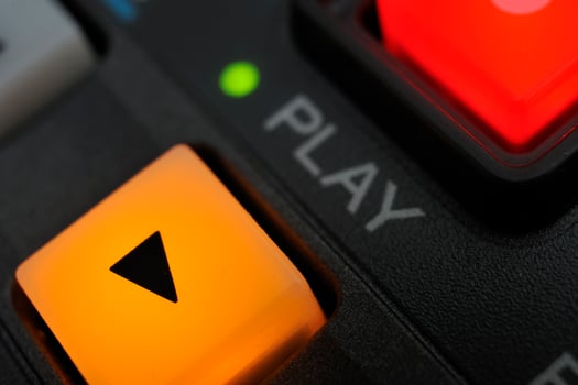 Macro shot of the Play and Record buttons photo