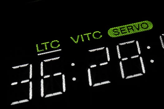 Macro shot-display of the broadcast video player photo