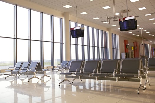 Spacious airport lounge photo