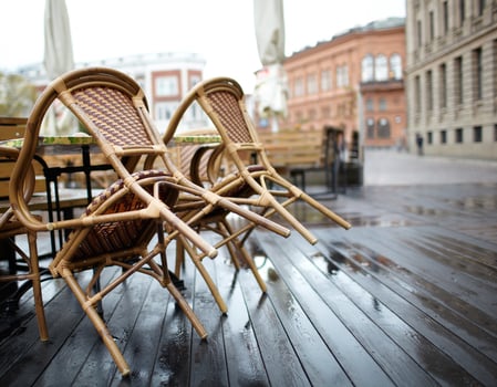 Street cafe in Riga photo