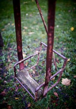 The broken child's swing. photo