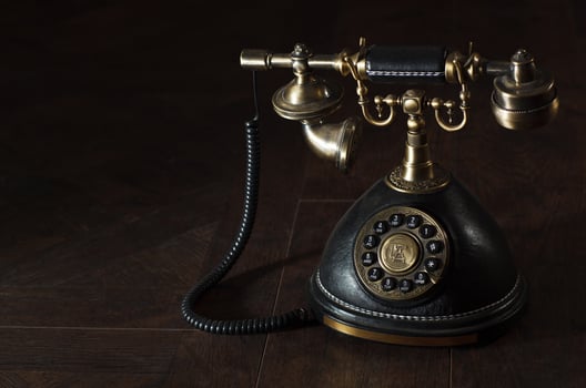 Old vintage rotary phone photo