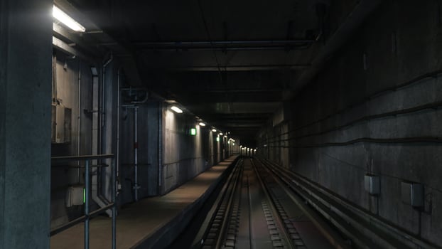 View on subway rails photo