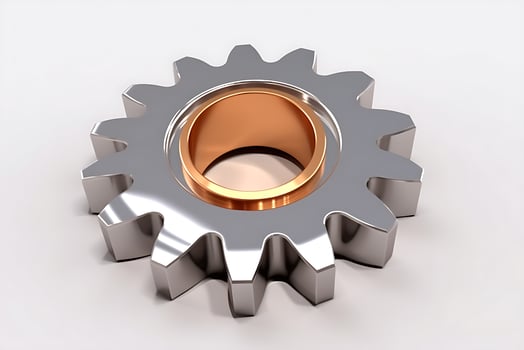 a gear with a gold ring on it photo