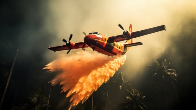 Fire in the tropical forest photo
