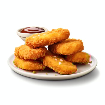 Fried goodness isolated white background photo
