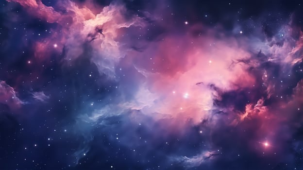 Abstract space background with nebula and stars photo