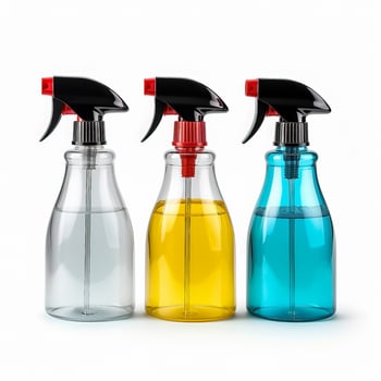Disinfectant Sprayers isolated on white background photo