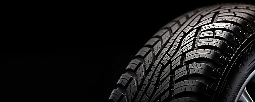 Close-up view of a car tire photo