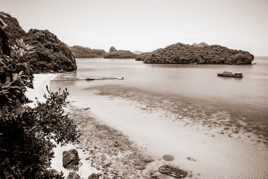 Sepia color Ko Wua Talap island photo