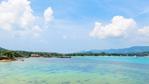 Beach and sea at Koh Samui island photo