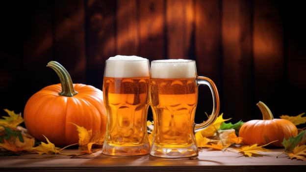 Autumn beer festival background photo