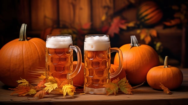 Autumn beer festival background photo