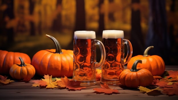 Autumn beer festival background photo