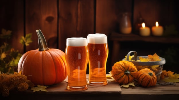Autumn beer festival background photo