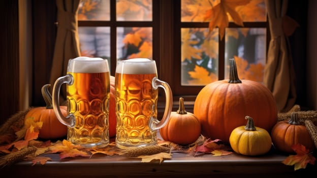 Autumn beer festival background photo