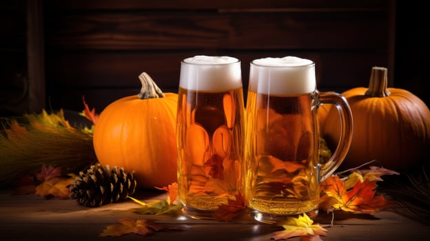 Autumn beer festival background photo