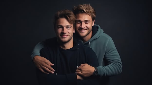 Two men like the best friends photo