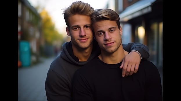 Two men like the best friends photo